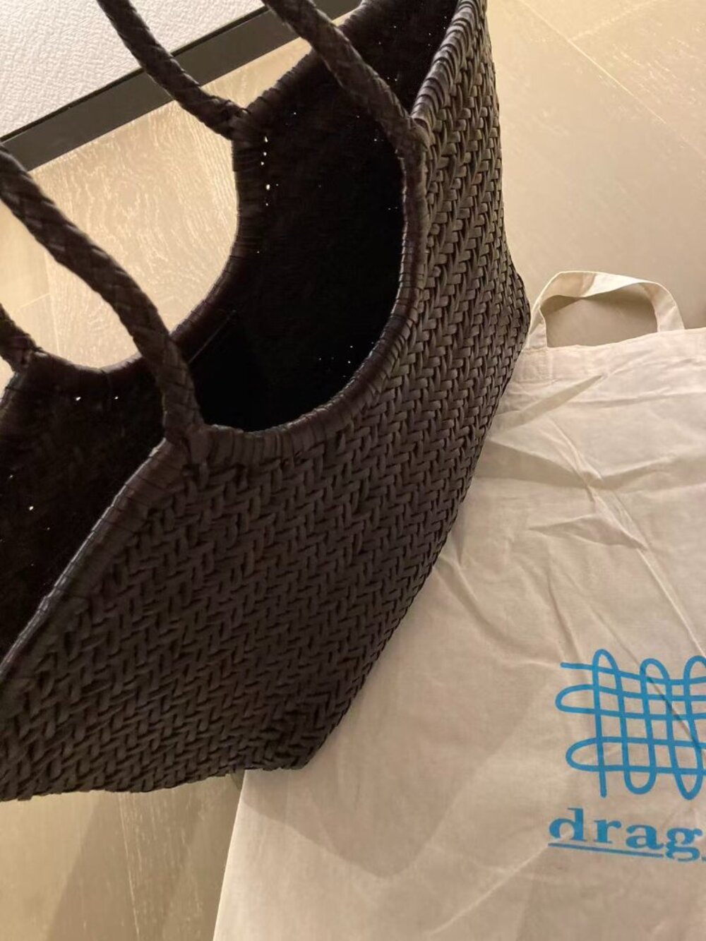DRAGON DIFFUSION Nantucket large woven leather tote - Picture 5 of 14